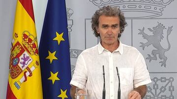 GRAF1117. MADRID, 25/05/2020.- Captura de la señal institucional de Moncloa de la rueda de prensa ofrecida este lunes por el director del Centro de Alertas y Emergencias Sanitarias, Fernando Simón sobre la gestión de la crisis por el coronavirus. EFE/Moncloa