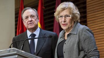 Manuela Carmena y Florentino Pérez.