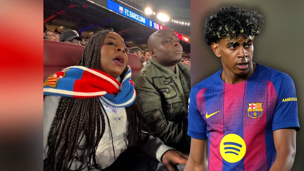 La madre de Lamine y su momentazo en pleno partido con un aficionado en la grada que gritaba a su hijo
