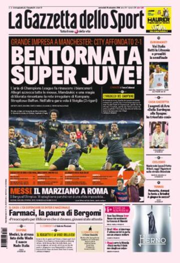 Portadas de la prensa deportiva