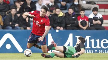 Imagen del partido entre Osasuna Promesas y el Sestao River.