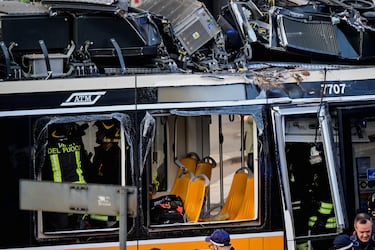 Accidente de tranvía en Milán.