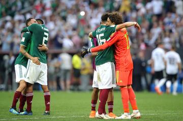 Los rostros de la celebración de México tras vencer a Alemania