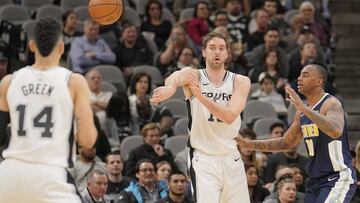 Pau Gasol no falla (18+8+4) y los Nuggets perdonan a los Spurs