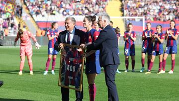 Joan Laporta, en el último Clásico femenino