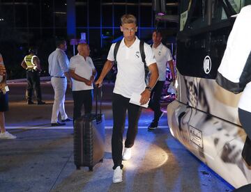 La llegada del Real Madrid a su hotel en Miami