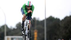 Filippo Ganna, ganador de la crono inaugural de Tirreno-Adriático 2023.