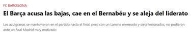 La prensa internacional, sobre el Clásico: “El Real Madrid da un vuelco a la jerarquía” 