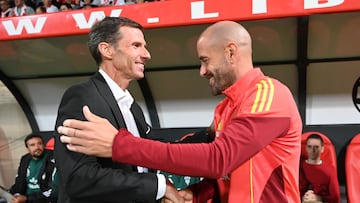 Ziganda, técnico de la Cultural, en el encuentro Cultural-Albacete.