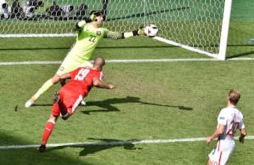 Swansea and Poland goalkeeper Lukasz Fabianski had a superb second half where he frustrated Switzerland. Highlights included stops from Derdiyok and Rodríguez.