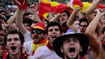 PASIÓN. España entera se paró ante el televisor para seguir el España-Alemania.