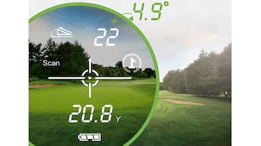 Con medición de distancia y de pendiente, este telémetro láser es imprescindible si juegas al golf