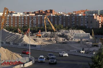 El 6 de junio se han derribado los dos últimos pilares que quedaban del mítico Vicente Calderón.
