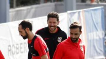 Simeone, en un entrenamiento