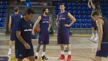 Claver, en un entrenamiento.