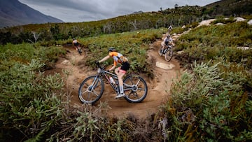 Ghost Factory Racing in control during Stage 7 of the 2024 Absa Cape Epic Mountain Bike stage race from Stellenbosch to Stellenbosch, South Africa on 24 March 2024. Photo by Max Sullivan/Cape Epic