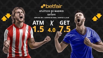 Atlético de Madrid vs. Getafe CF: horario, dónde ver, pronósticos y cuadro