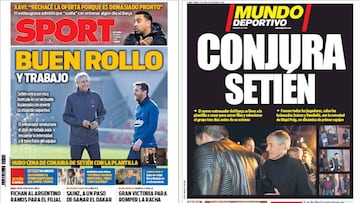 Portadas de los diarios Sport y Mundo Deportivo del d&iacute;a 17 de enero de 2020.