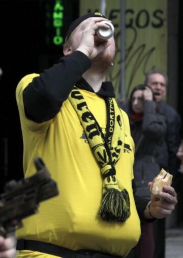 Seguidores del Borussia en las calles de Madrid