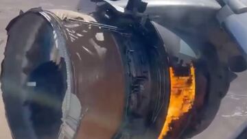 Un avión pierde partes de su motor tras el despegue