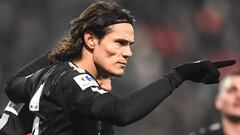 El delantero uruguayo del PSG, Edinson Cavani, durante un partido.