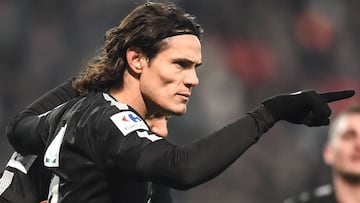 El delantero uruguayo del PSG, Edinson Cavani, durante un partido.