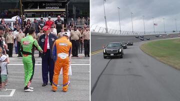 Trump drives around Daytona 500 racetrack before the big race
