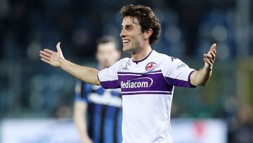 Álvaro Odriozola, jugador del Real Madrid, durante su etapa en la Fiorentina.