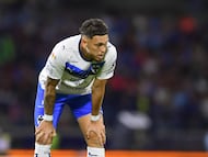 Lucas Ocampos of Monterrey during the 15th round match between Cruz Azul and Monterrey as part of the Liga BBVA MX, Torneo Apertura 2025 at Olimpico Universitario, on October 25, 2025 in Mexico City, Mexico.