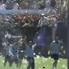 Chaos erupts at LIV Golf Adelaide as fans celebrate Patrick Reed’s hole-in-one with beer toss