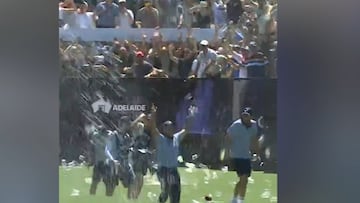Chaos erupts at LIV Golf Adelaide as fans celebrate Patrick Reed’s hole-in-one with beer toss