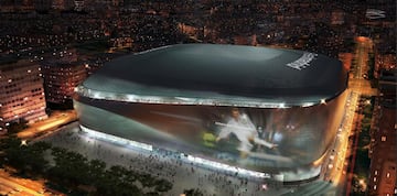 Cuando finalicen las obras de remodelación este será el nuevo aspecto del Santiago Bernabéu.