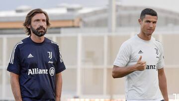 Primer d&iacute;a de Pirlo entrenando a Cristiano, Cuadrado, Dybala...