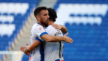 Edu Expósito y Pere Milla, el sábado.