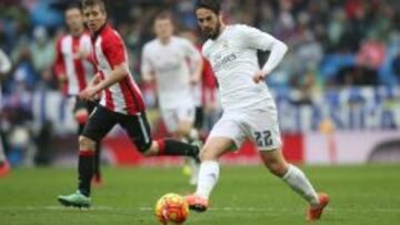Isco jugó de titular ante el Athletic.