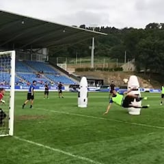 El golazo de Héctor Moreno en el entrenamiento de la Real Sociedad