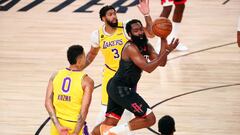 James Harden, durante el partido de la NBA que ha enfrentado a Houston Rockets y Los Angeles Lakers