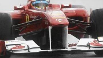 <b>CONDICIONES DELICADAS. </b>El asfalto de Spa no estuvo ayer para muchas alegrías durante prácticamente todo el día.