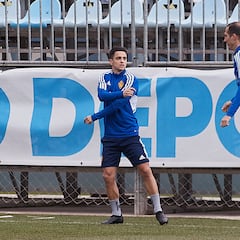 Giuliano continúa al margen y Zapater y Bermejo completan una parte del entrenamiento