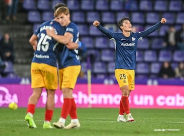 El jugador asiático del Andorra es una de las sensaciones de la temporada. Gracias a su trabajo y su tanto en el añadido el equipo del Principado está fuera de descenso.