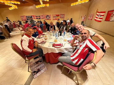 Detalhe de bandeira do Atlético em La Bañeza