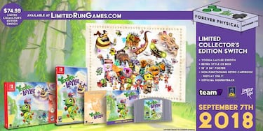 Yooka-Laylee presenta una edición limitada para Switch con cartucho de N64