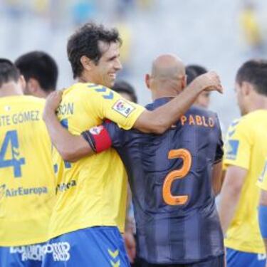 Reencuentro entre Valerón y Manuel Pablo en Primera