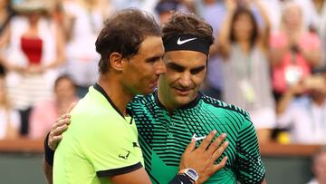 Federer, junto a Rafa Nadal.