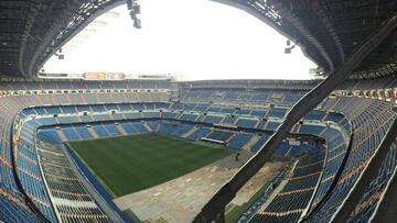 Imagen de ayer en el Bernabéu.