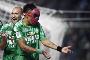 Pierre Aubameyang como jugador del Saint- Etienne.