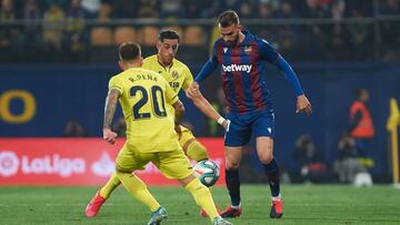 Borja Mayoral of Levante during the La Liga Santander match between Villarreal and Levante at Estadio de la Ceramica on February 15, 2020 in Vila-real, Spain
 
 Maria Jose Segovia / AFP7 / Europa Press
 15/02/2020 ONLY FOR USE IN SPAIN