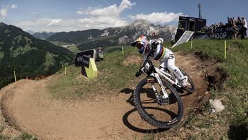 Valentina Höll performs at the UCI Mountain Bike World Series 2025 Stop 07 in Leogang, Austria on June 7th, 2025.
