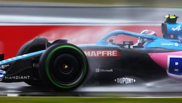 Esteban Ocon, con el Alpine en Suzuka.