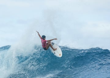 Nadia Erostarbe, en acción en su ronda de octavos de final.